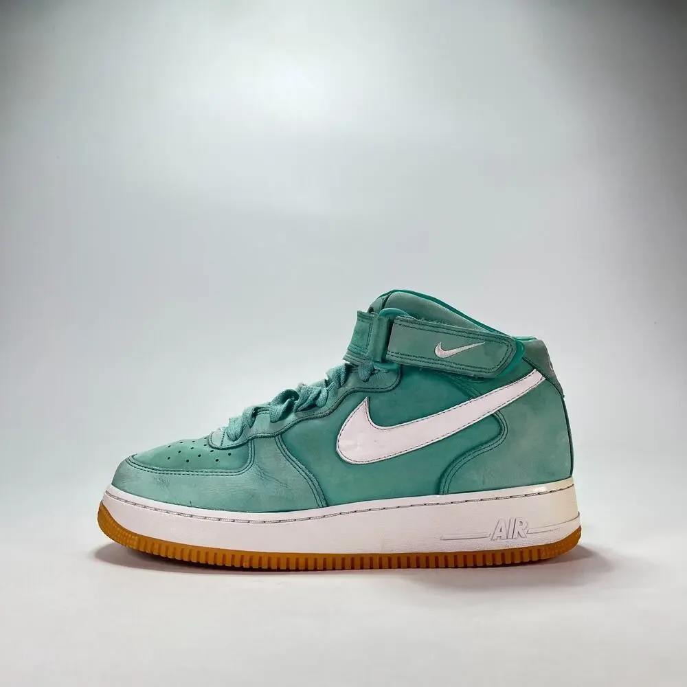 Nike Air Force 1 Mid Premium Washed Teal Casual Shoes DV2219-300 Mens Size 10.5